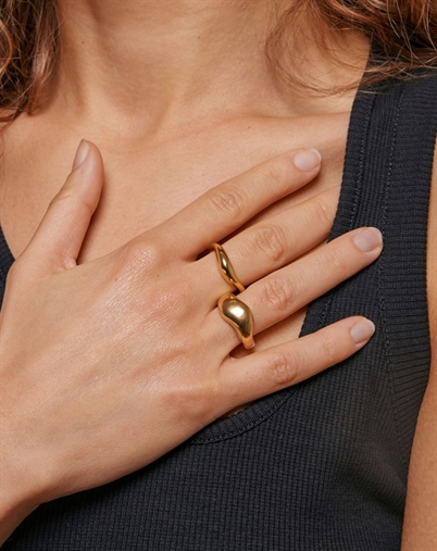 Enamel Copenhagen - Agnete Ring - Large - Guldfarvet